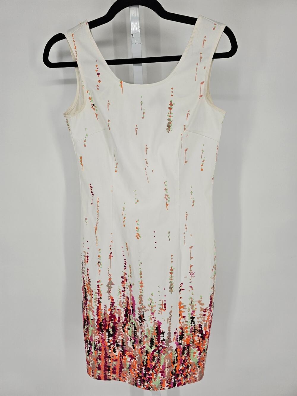 Anna Field Womens Sz 34 shift dress with pink and white floral print Knee Length